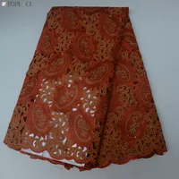 

latest hand cut cotton lace,handcut African lace fabric,swiss voile lace in red