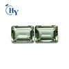Baguette shape step cut synthetic(lab created) green amethyst loose gemstone for necklace