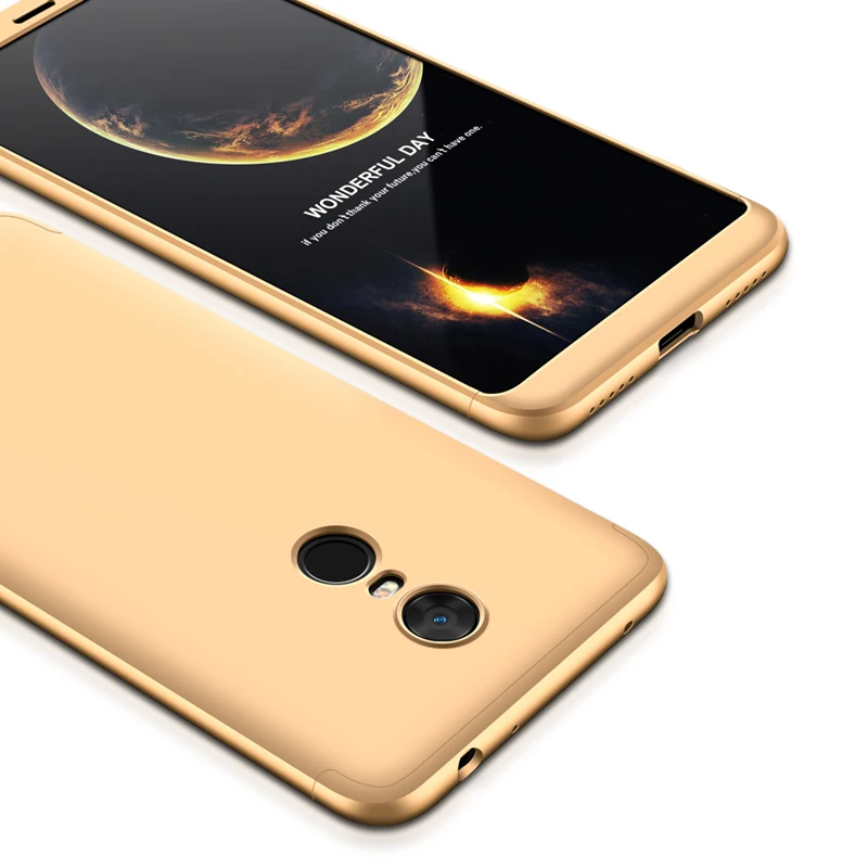 2018 hot sell 360 cover Removable 3in1 Hard PC Shield Back Cover Case for Xiaomi Redmi 5 Plus phone cases
