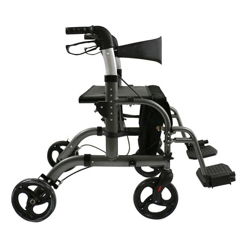 Medicare Aluminum Lightweight Shopping Walker Rollator With Swing Away