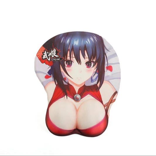 

silicone gel anime 3d mouse pad breast mousepad, 1-4c