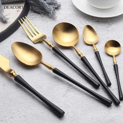 Wholesale 2019 new designed luxury stainless steel silverware wedding flatware dinner cutlery set