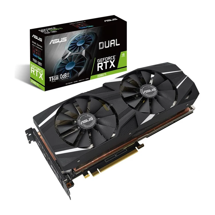

New Original ASUS Dual GeForce RTX 2080 Ti 11GB GDDR6 DUAL-RTX2080TI-11G with high-performance cooling for 4K and VR gaming