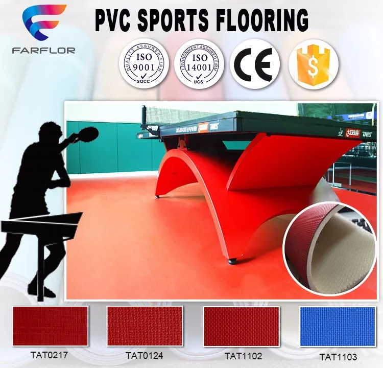 good sale high quality table tennis pvc floor covering for