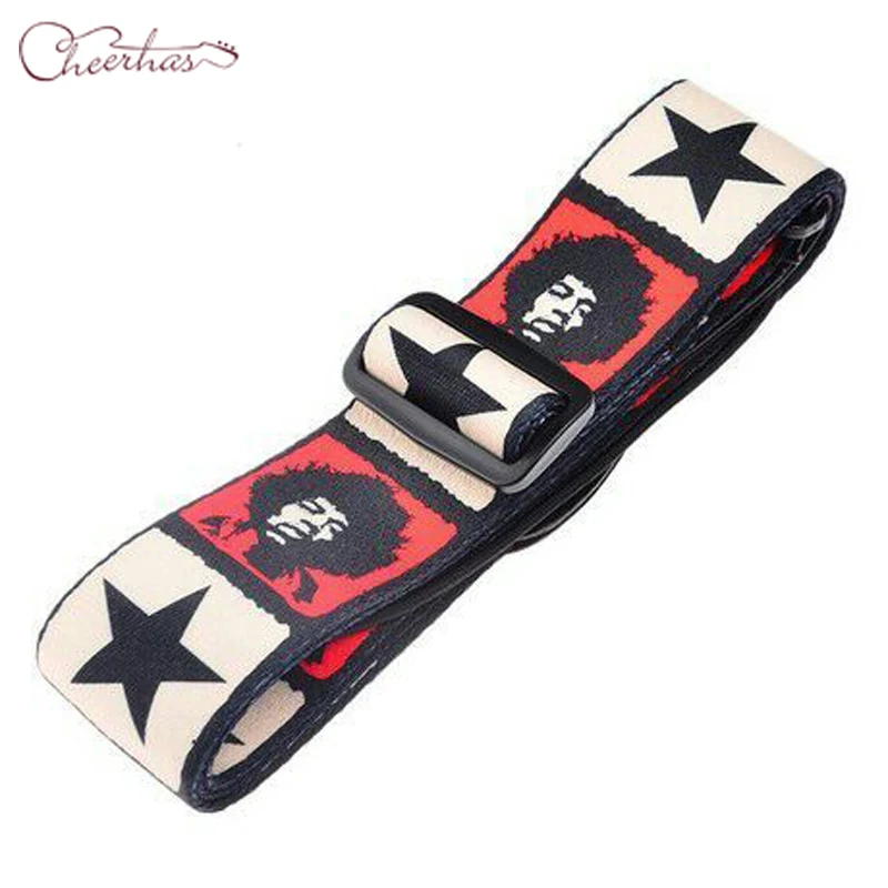 

2018 Famous Jimi personalized custom polyester guitar strap, Colorful