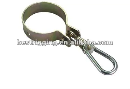 BT-A667 Rigging Hardware Pair of Galvanized Metal Swing Fixings Round Swing Fixing With Carabiner Hook Swing Hanger
