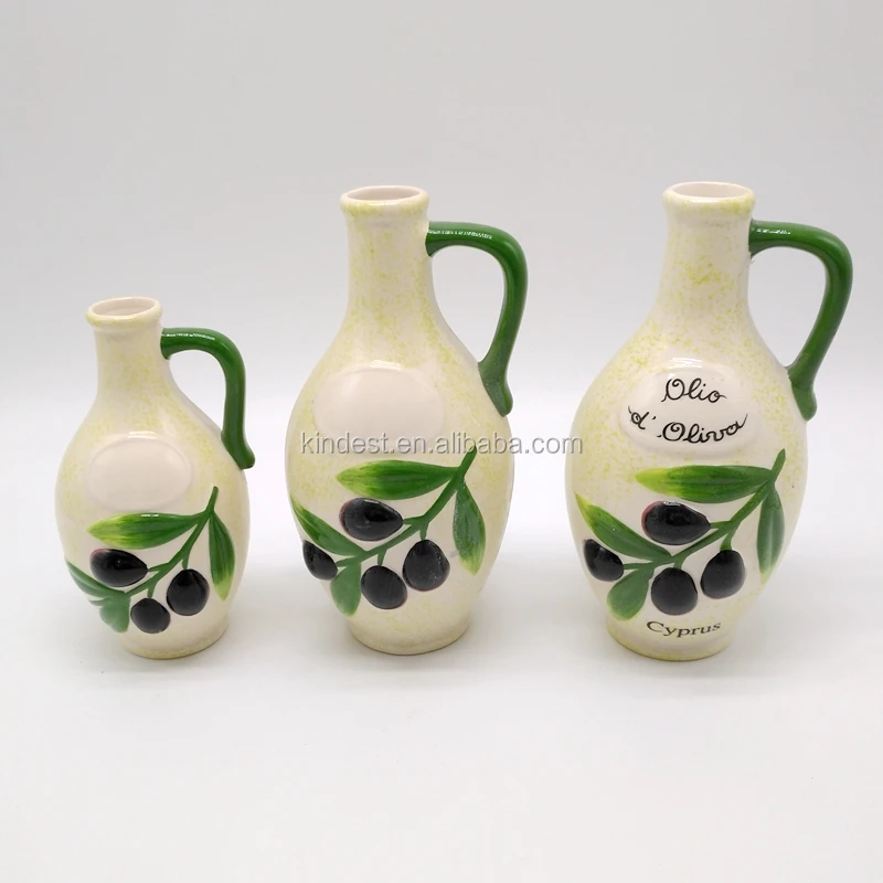 Newest Oil And Vinegar Bottles Ceramic Cruets Kitchen Sets Wholesale