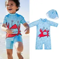 

2pcs Toddler Baby Boy Sun Protective Swimwear Rash Guard Costume Bathing Suit