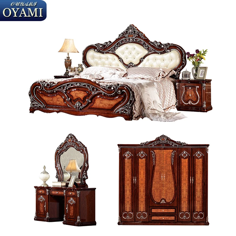 China Supplier Factory Classic Italian Provincial Bedroom Furniture Set