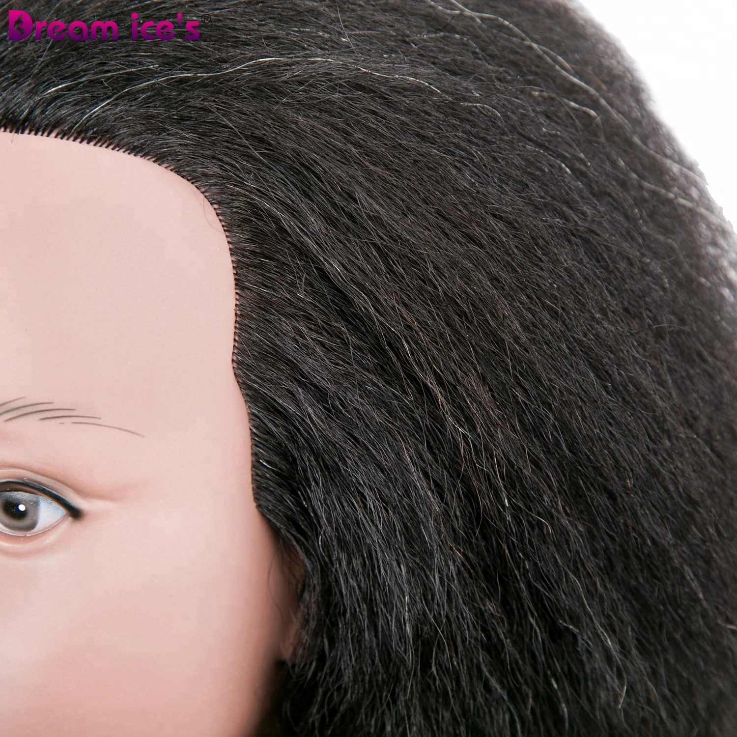 Dream.Ice's Factory Price 8~24 Inch Raw Russia Human Hair Mannequin Training Head For Black Women