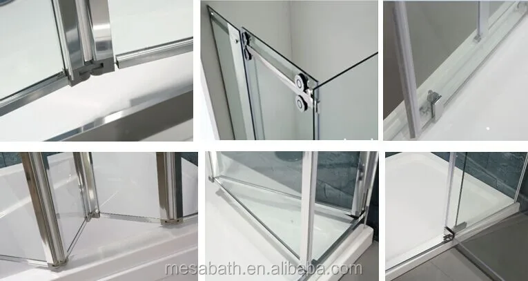 2017 cheap factory  price new design hanging roller sliding screen shower enclosure door .jpg