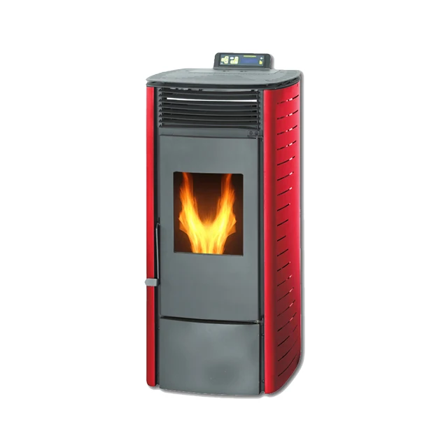Freestanding 9 Kw Corner Design Wood Pellet Stove With Spare Parts