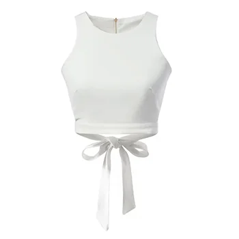 plain white halter top