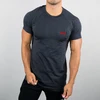 MS-2004 New Mens Gym Clothing Muscle Sport Polyester Spandex Quick Fit T shirt