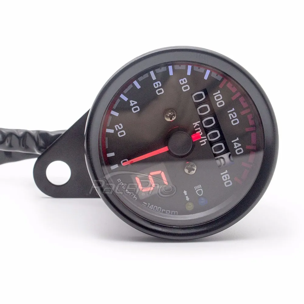 Universal Motorbike Motorcycle Gauges Dual Odometer Speedometer Gauge