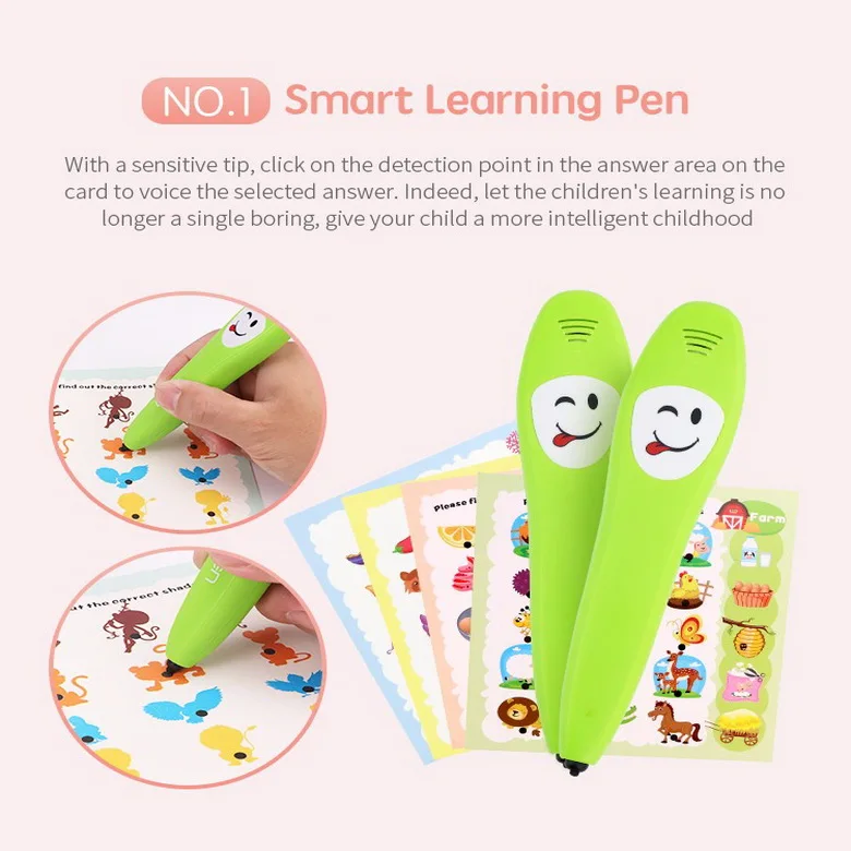 Y Pen English Early Learning Smart Logic Learning Magic English Pen With 12 Cards E Book For