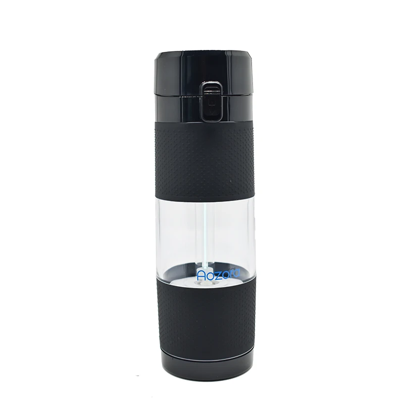 

Plastic portable BPA free uv sterilization alkaline sport water bottle with filter purifier black, N/a