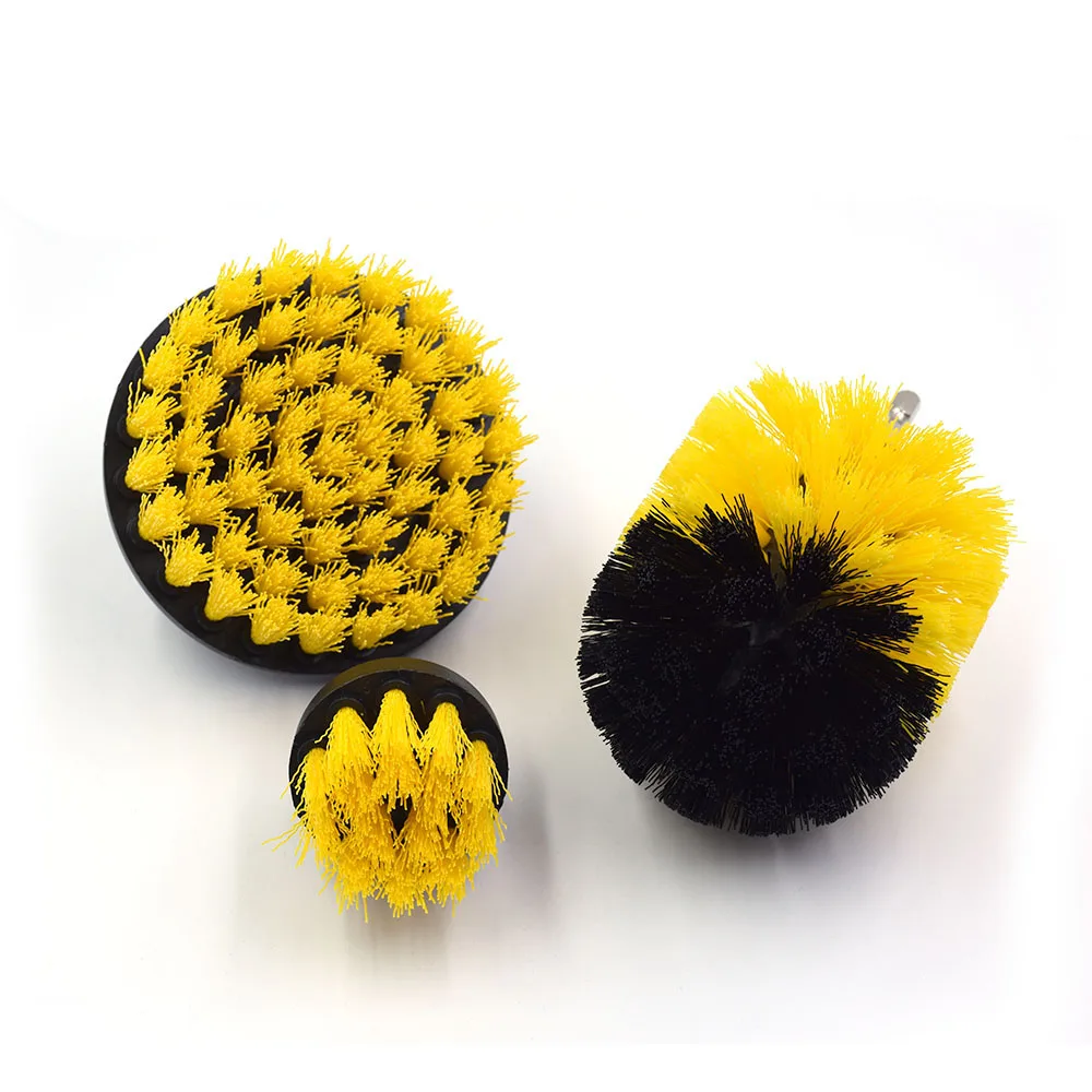 Electric drill brush for cleaning scrub grout carpet dusting brush
