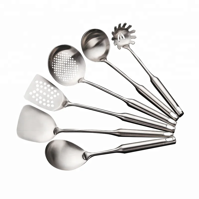 

2019 Hollow handle cooking tools stainless steel kitchen utensils set