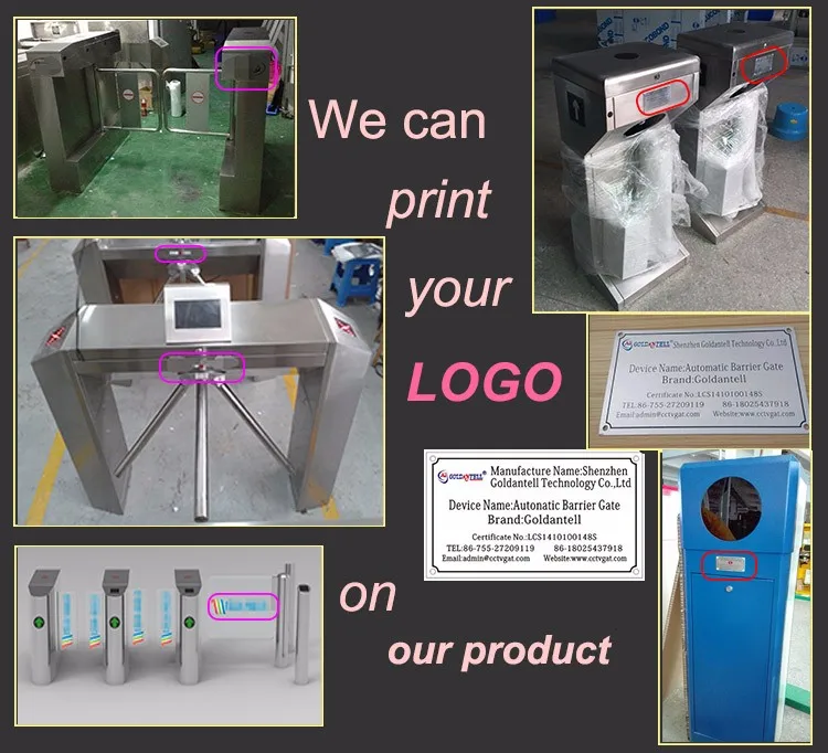 IP54 Rated Swing Barrier Gate with 0.6 Second Sliding Speed and 35-40 Persons/Minute Flow Rate