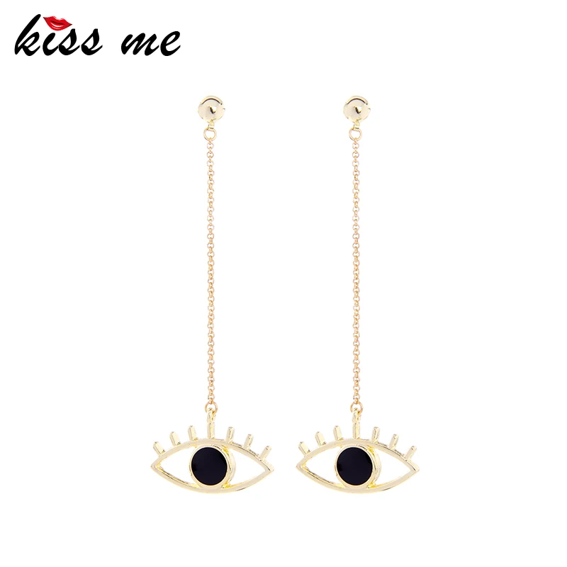 

ed01141c Online Store Jewelry Earrings Gold Plated Wholesale Eye Charm Dangle Earrings For Girl