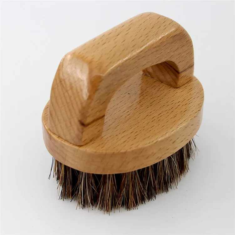 IMRound horseshoe shape small wood handle shoe brushG_2090.JPG
