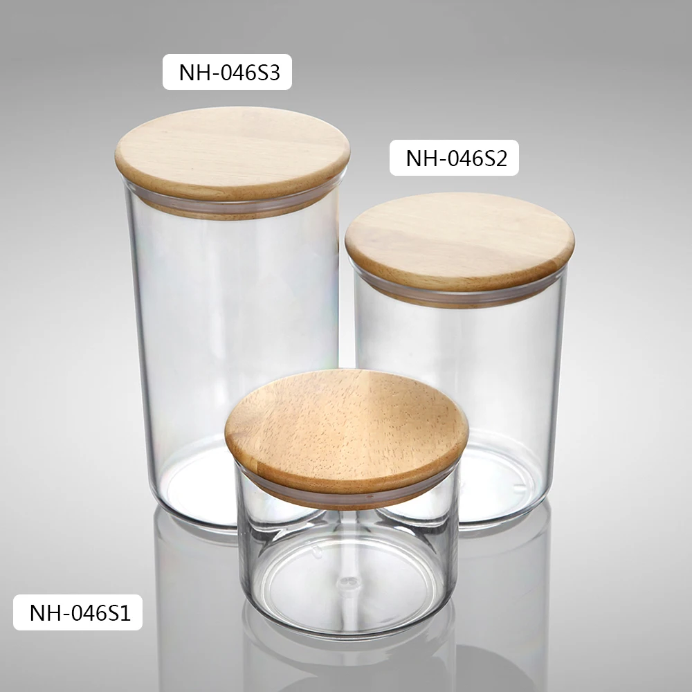 Food Canisters Dry Goods Pantry Storage Organization Jar With Wooden