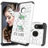 Most Selling Products 2 in 1 Phone Case for Samsung Galaxy A20 A30 PC TPU Shockproof Painted Diamond Back Cover Mass Models