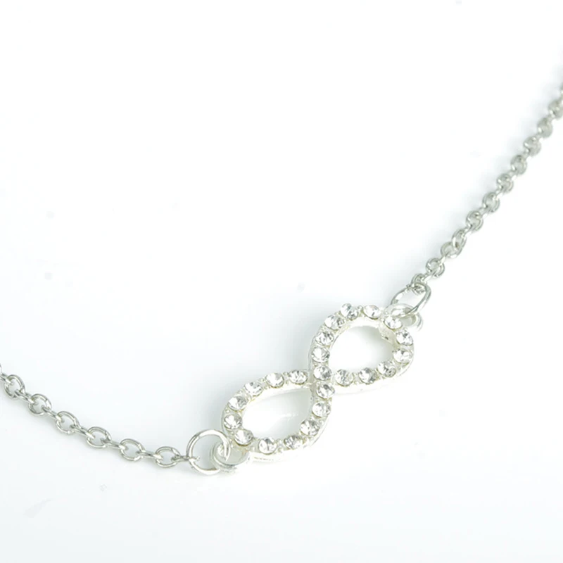 

Lucky 8 word anklet foot chain anklets foot jewelry, Silver