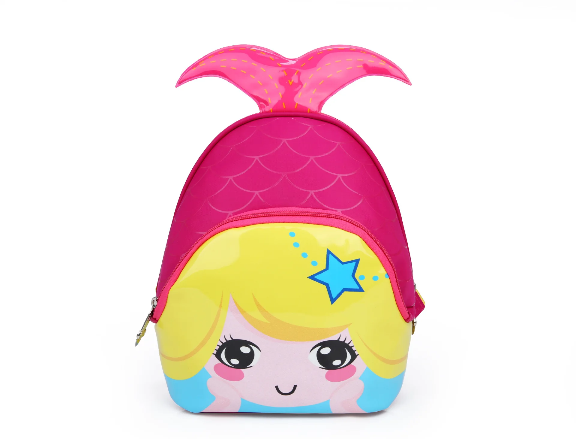 cartoon character with backpack