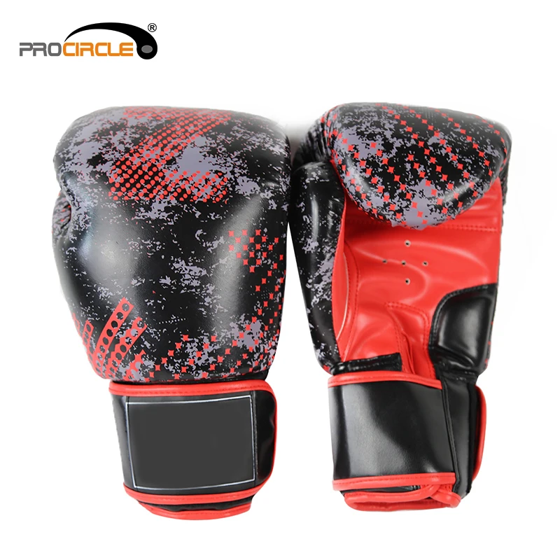 

Wholesale Leather Printed Inflatable Boxing Gloves, Red/black/blue
