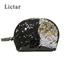 Double Color Glitter Sequin Makeup Cosmetic Bag Wholesale Travel Pouch