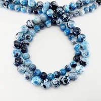 

Wholesale Natural Agate Gemstone Round Loose Beads for Jewelry Making Necklace Bracelet