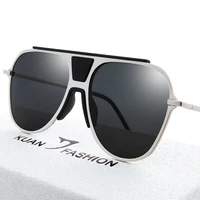 

KUAN FASHION Brand Manufacturers 2019 Custom Designer UV Polarized Sunglasses Oversized Aviation Pilot Sun Glasses For Men Women