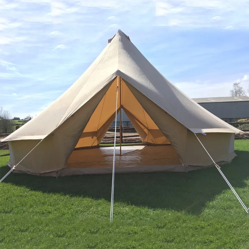 Luxury Safari Hotel Cotton Canvas Glamping Bell Tent With Stove - Buy ...