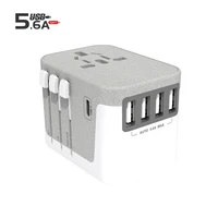 

Universal mobile phone quick charger world travel adapter 5 usb wall charger with US/UK/AU/EU plug