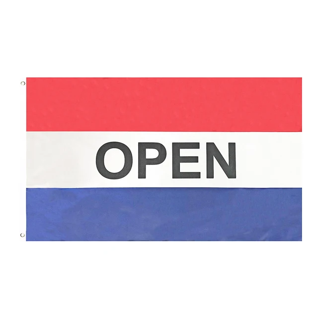 Open flags. Флаг open красно бело синий.