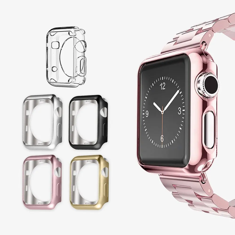 

Best Selling 360 Degree Full Protection Soft TPU Sase For Apple Watch , Mobile Watch Case Cover For Apple 44MM,42MM,40MM,38MM, Silver;black;gold;pink;clear