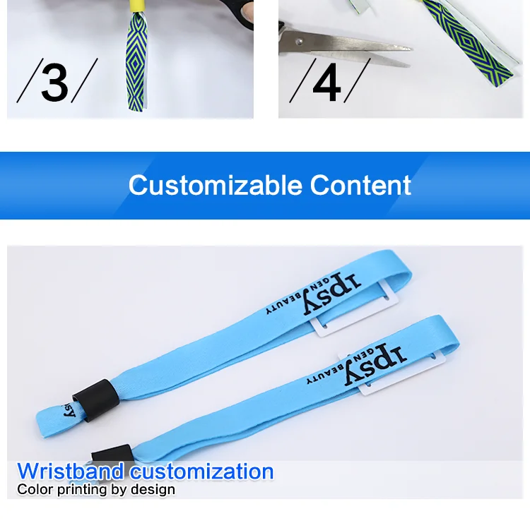 High Quality 13.56MHz Compatible Woven RFID Fabric Wristband
