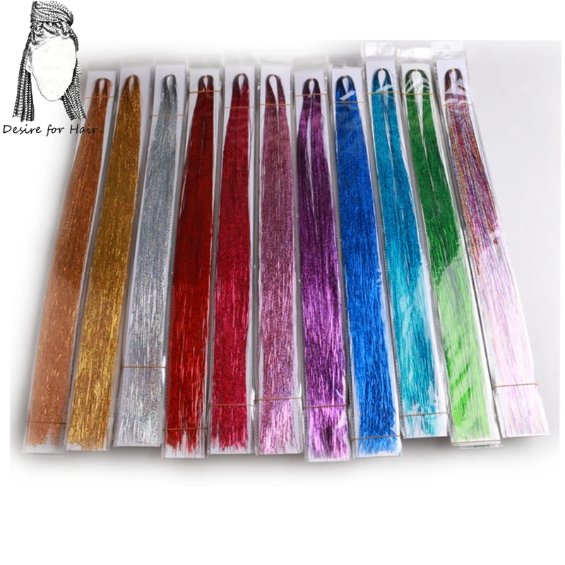 Beautiful 22inch 4g Synthetic Glitter Bling Bling Fiber For Party And