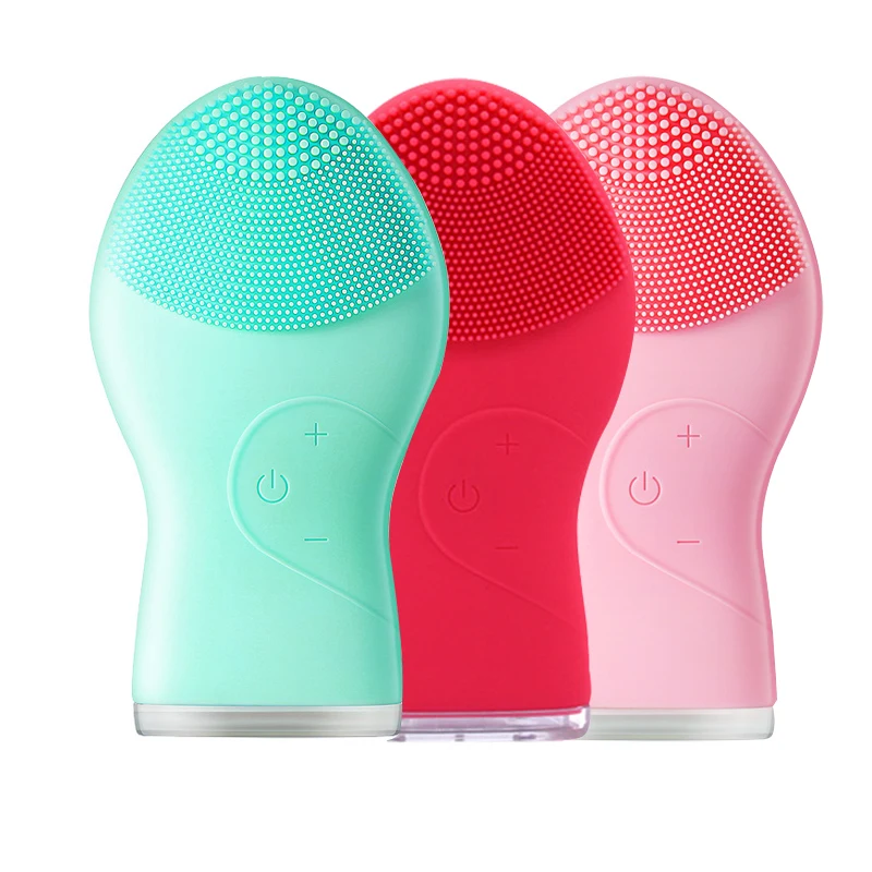 

Newest Advanced Sonic Silicone Vibrating Facial Pore Skin Cleansing Brush System, Pink;green;red