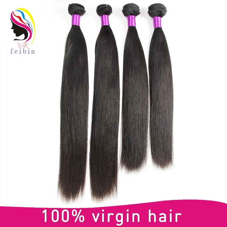 

Wholesale 8A remy brazilian human hair straight hair extension, Natural colors
