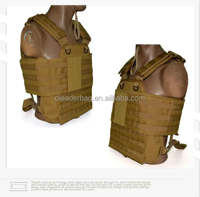 Khaki Molle Chest Rigs Tactical Combat Plate Carrier Vest