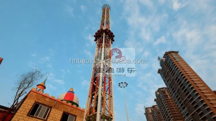 55m High Thrill Free Fall Rides - Ultimate Theme Park Experience