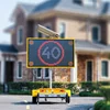 N1004 CE EN12966 Portable Outdoor LED Signs, Mobile LED Display trailer, Portable Solar LED Trailers