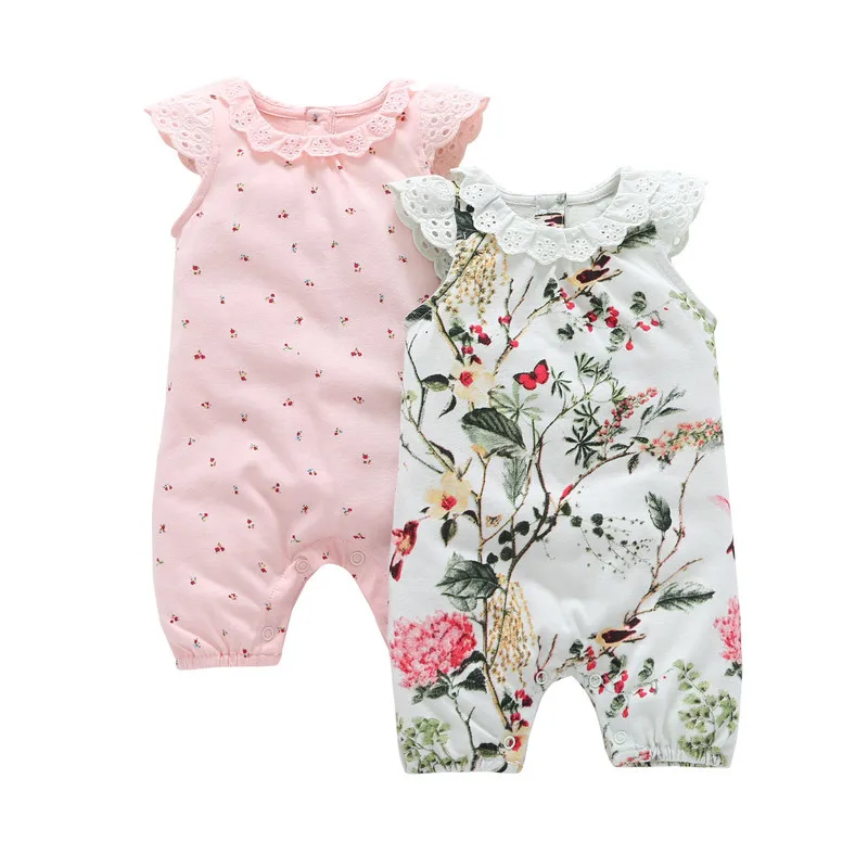 

YQ300 new summer new design 100% Cotton Baby breathable romper bodysuit