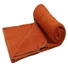 Solid Color Winter Warm Blankets Washable Recycled Whip Stitch Blankets