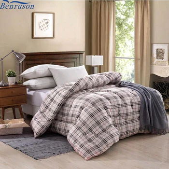 White Warmth Handmade Stripes Duck Goose Down Duvet Comforters