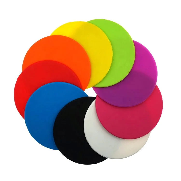 

Sedex Factory wholesale soft silicone drink coasters pure color custom round coasters, Panrtone color