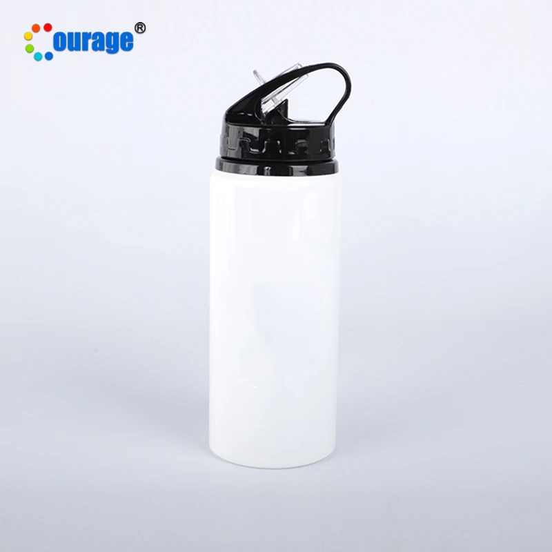 

new style cup sublimation water bottle with straw, White